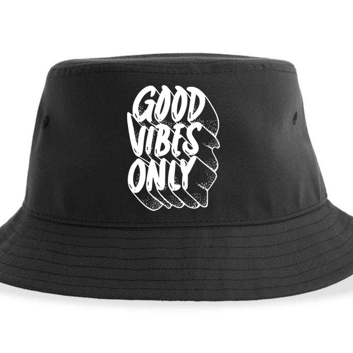 Good Vibes Only Cool Retro Sustainable Bucket Hat