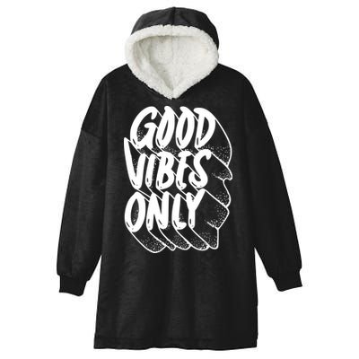 Good Vibes Only Cool Retro Hooded Wearable Blanket