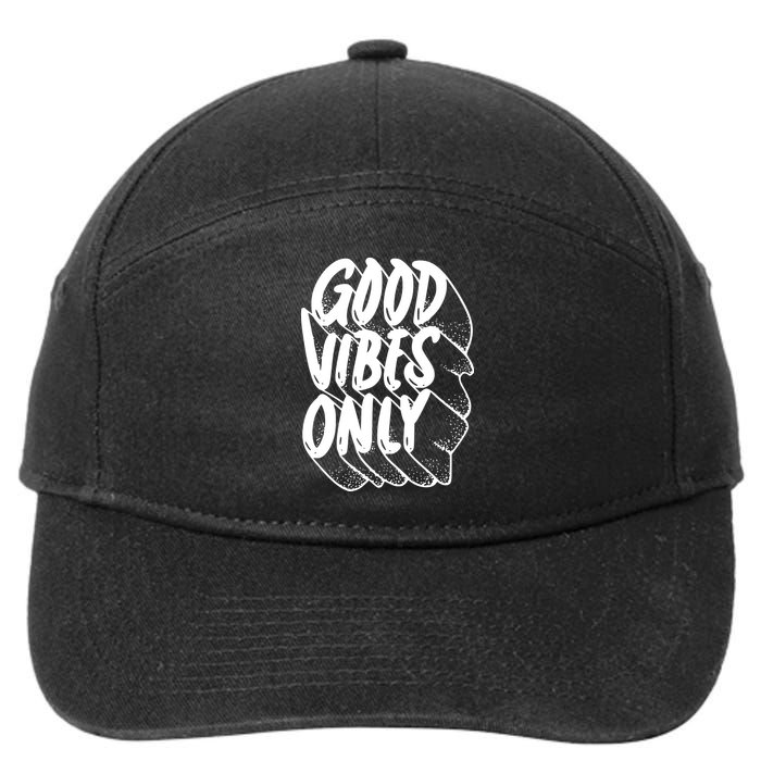 Good Vibes Only Cool Retro 7-Panel Snapback Hat