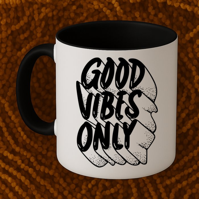 Good Vibes Only Cool Retro Coffee Mug