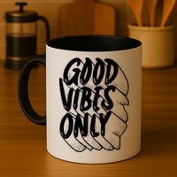 Good Vibes Only Cool Retro Coffee Mug