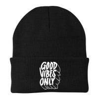 Good Vibes Only Cool Retro Beanie