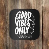 Good Vibes Only Cool Retro Coaster