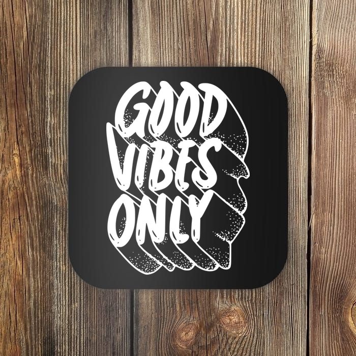 Good Vibes Only Cool Retro Coaster