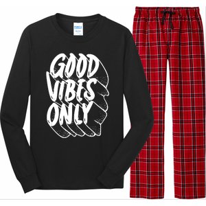 Good Vibes Only Cool Retro Long Sleeve Pajama Set