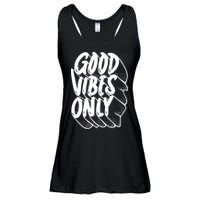 Good Vibes Only Cool Retro Ladies Essential Flowy Tank