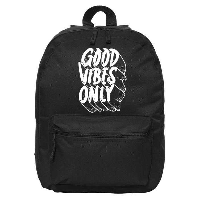 Good Vibes Only Cool Retro 16 in Basic Backpack
