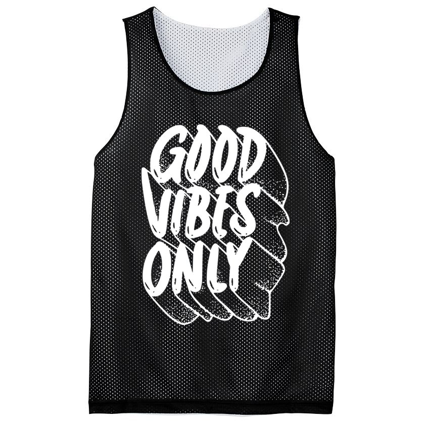 Good Vibes Only Cool Retro Mesh Reversible Basketball Jersey Tank