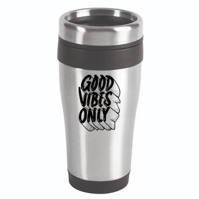 Good Vibes Only Cool Retro 16oz Travel Tumbler