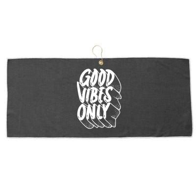 Good Vibes Only Cool Retro Large Microfiber Waffle Golf Towel