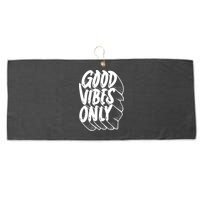 Good Vibes Only Cool Retro Large Microfiber Waffle Golf Towel