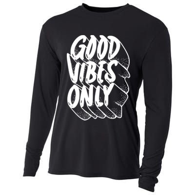 Good Vibes Only Cool Retro Cooling Performance Long Sleeve Crew