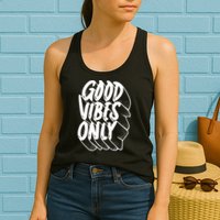 Good Vibes Only Cool Retro Womens Tank Top