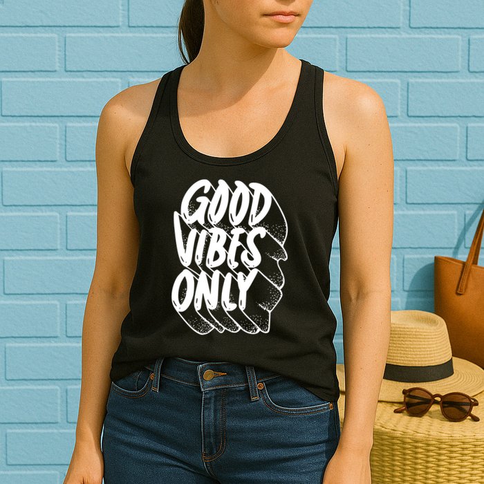 Good Vibes Only Cool Retro Womens Tank Top