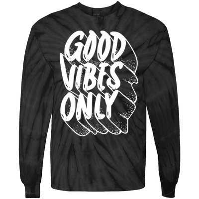 Good Vibes Only Cool Retro Tie-Dye Long Sleeve Shirt
