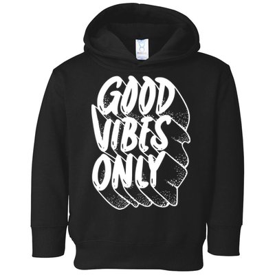Good Vibes Only Cool Retro Toddler Hoodie