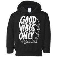 Good Vibes Only Cool Retro Toddler Hoodie