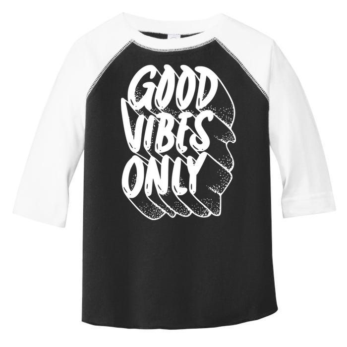 Good Vibes Only Cool Retro Toddler Fine Jersey T-Shirt