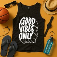 Good Vibes Only Cool Retro Tank Top