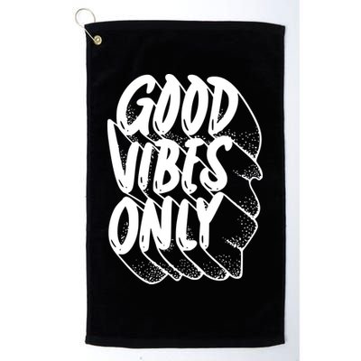 Good Vibes Only Cool Retro Golf Towel