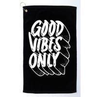Good Vibes Only Cool Retro Golf Towel