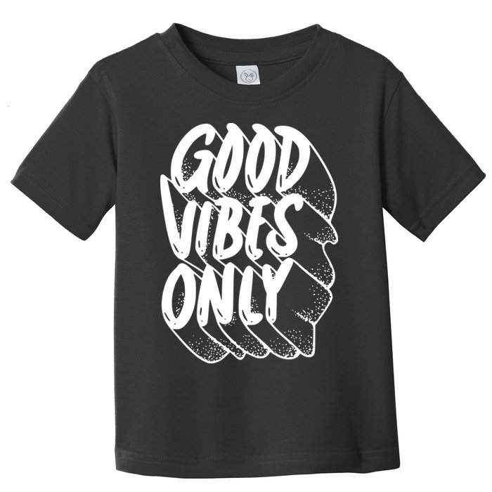 Good Vibes Only Cool Retro Toddler T-Shirt