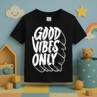 Good Vibes Only Cool Retro Toddler T-Shirt