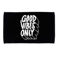 Good Vibes Only Cool Retro Microfiber Hand Towel