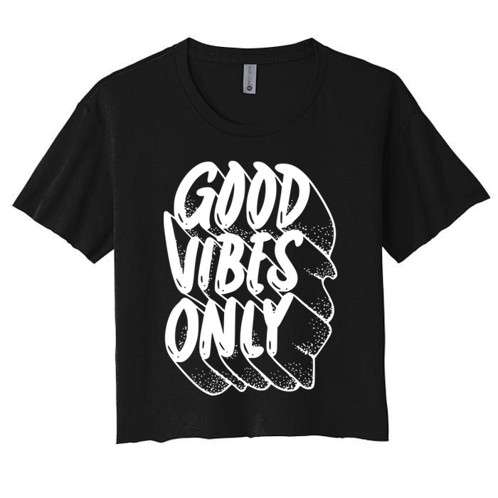 Good Vibes Only Cool Retro Crop Top