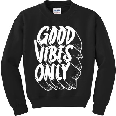 Good Vibes Only Cool Retro Kids Sweatshirt