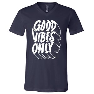 Good Vibes Only Cool Retro V-Neck T-Shirt