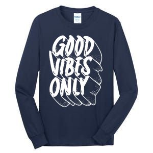 Good Vibes Only Cool Retro Tall Long Sleeve T-Shirt