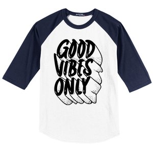 Good Vibes Only Cool Retro Baseball Sleeve Shirt