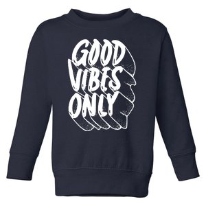 Good Vibes Only Cool Retro Toddler Sweatshirt