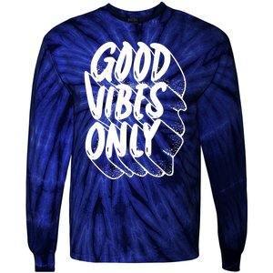 Good Vibes Only Cool Retro Tie-Dye Long Sleeve Shirt