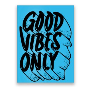 Good Vibes Only Cool Retro Poster