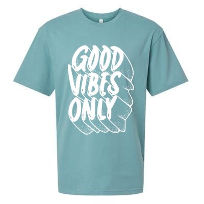 Good Vibes Only Cool Retro Sueded Cloud Jersey T-Shirt
