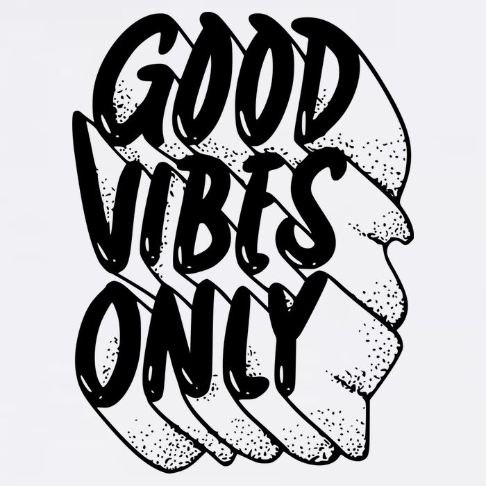 Good Vibes Only Cool Retro Garment-Dyed Sweatshirt