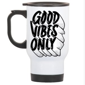 Good Vibes Only Cool Retro Stainless Steel Travel Mug