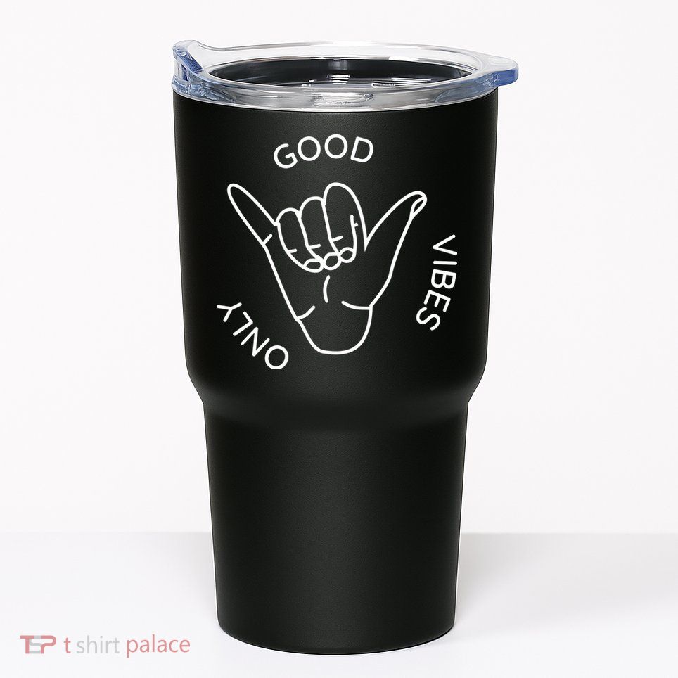 Good Vibes Only Gnarly Surfer Tumbler