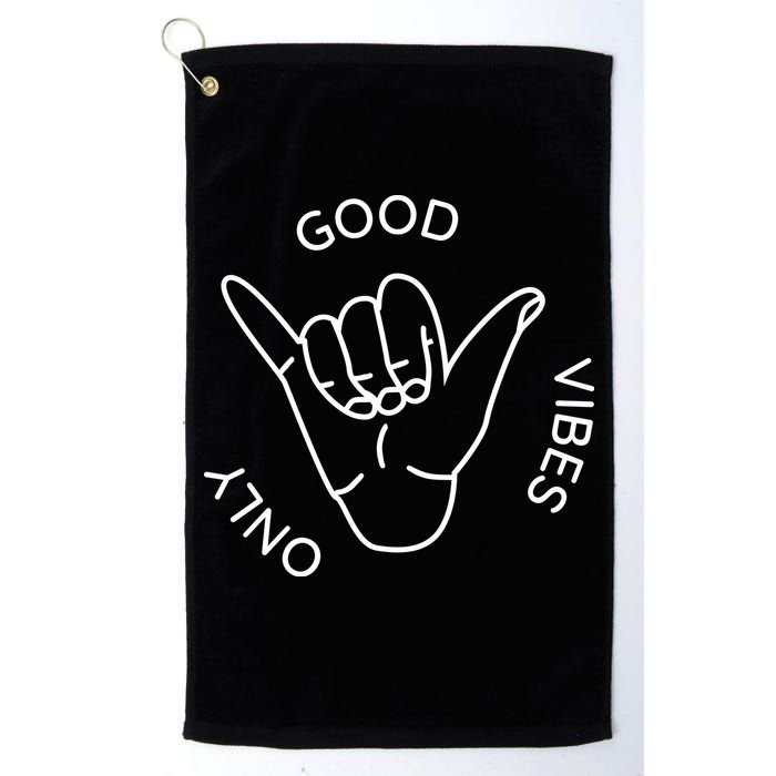 Good Vibes Only Gnarly Surfer Golf Towel