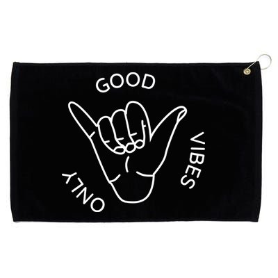 Good Vibes Only Gnarly Surfer Grommeted Golf Towel