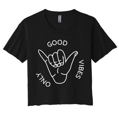 Good Vibes Only Gnarly Surfer Crop Top