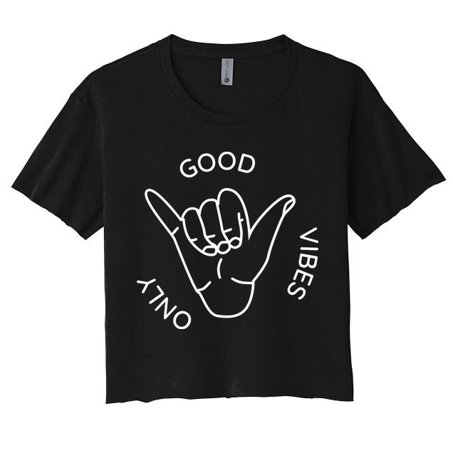 Good Vibes Only Gnarly Surfer Crop Top