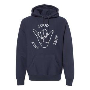 Good Vibes Only Gnarly Surfer Premium Hoodie