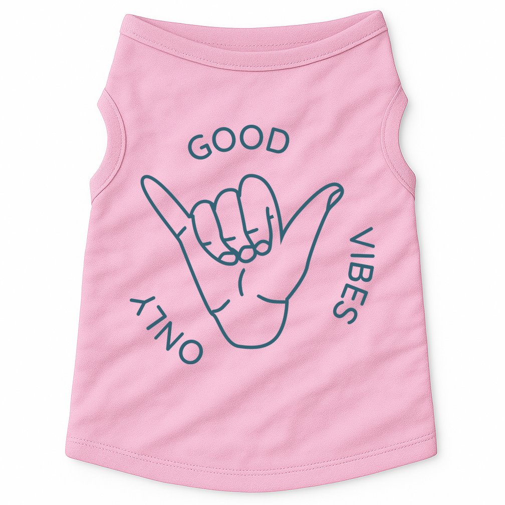 Good Vibes Only Gnarly Surfer Doggie Tank