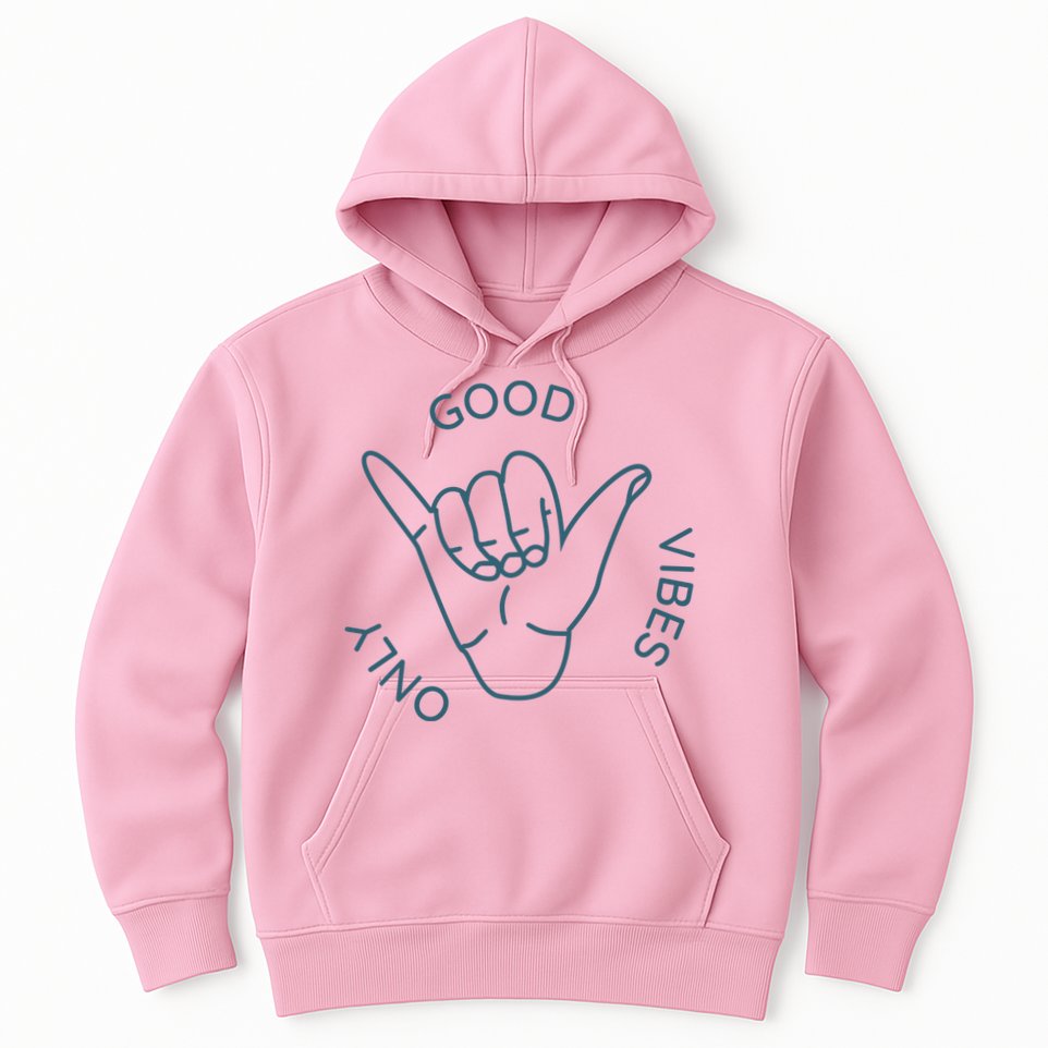 Good Vibes Only Gnarly Surfer Hoodie