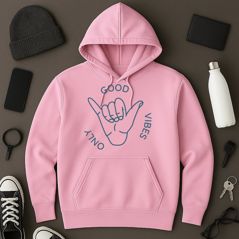 Good Vibes Only Gnarly Surfer Hoodie