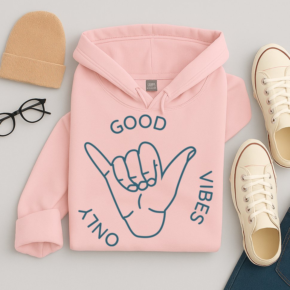 Good Vibes Only Gnarly Surfer Hoodie