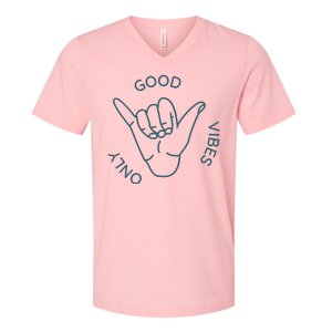 Good Vibes Only Gnarly Surfer V-Neck T-Shirt